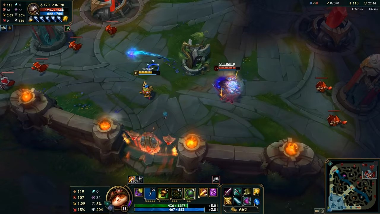 《英雄联盟》提莫致盲动画更新 让普通攻击偏移