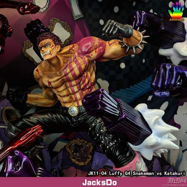 《海贼王》路飞vs卡二战斗雕像公布 对战场景完美还原