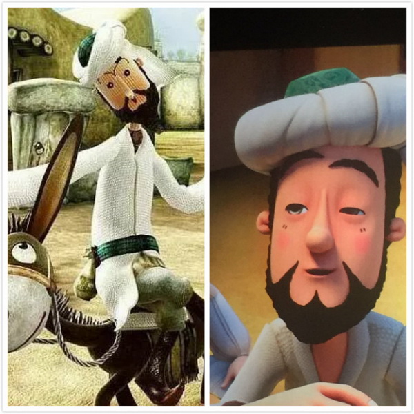 更"萌",脸型由长脸改为椭圆脸,增加下颌弧度,缩短胡须长度,变成阿凡提