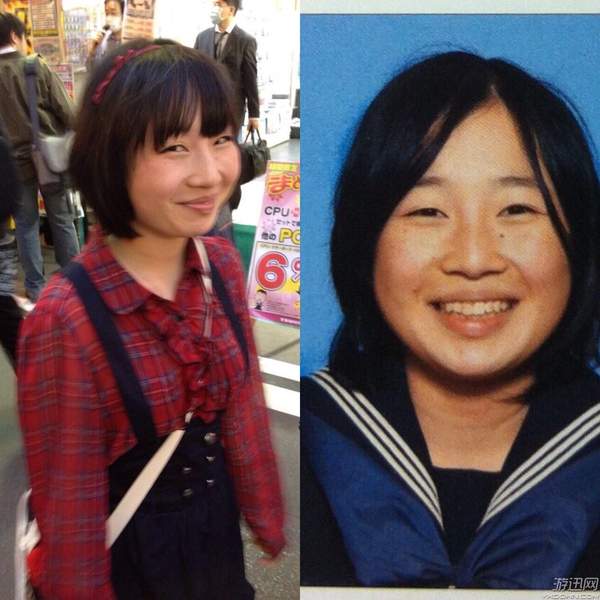 日本妹纸晒初中与现在对比照 没有丑女人只有懒女人!