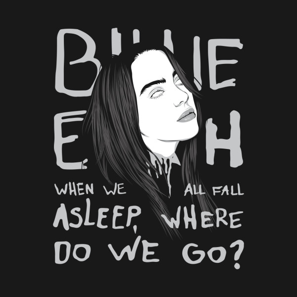 比莉·艾利什的专辑《当大家睡着了，我们去哪儿？》封面（资料图片）