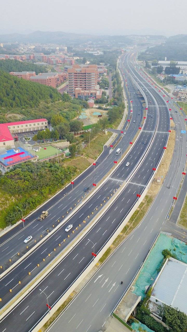 顺河高架南延地面道路及跨线桥通车啦!航拍看南北通途