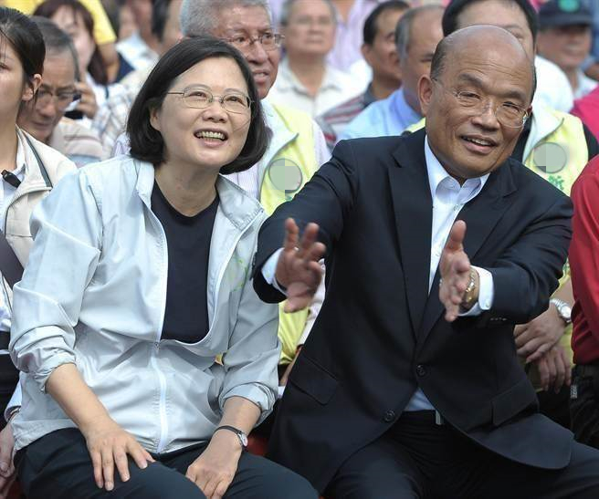 蔡英文（左）、苏贞昌（右）。（图片来源：台湾“中时电子报”）
