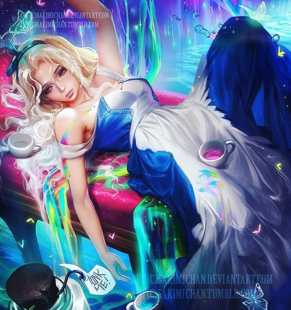 sakimichan的同人作品不仅将人物原有的标志性服装及