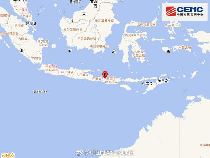 印尼松巴哇岛发生55级地震