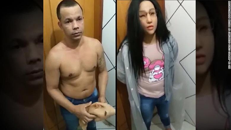 巴西毒贩假扮女儿企图越狱（图源；CNN）