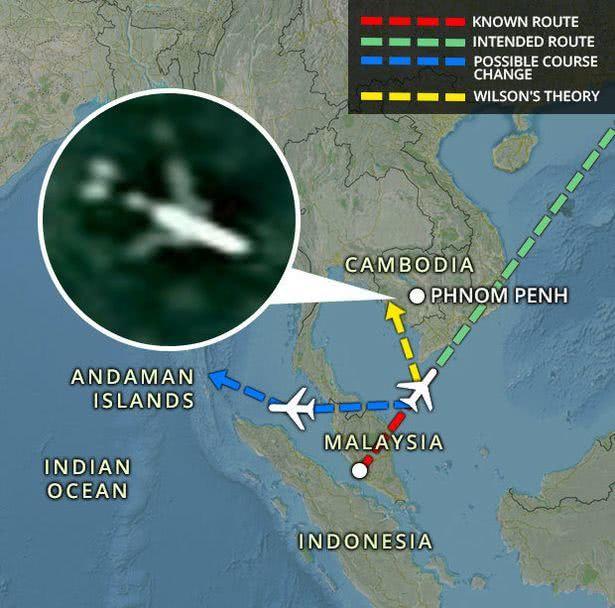 mh370在柬埔寨?谷歌:图像是飞行中飞机,但地图更新仍可见