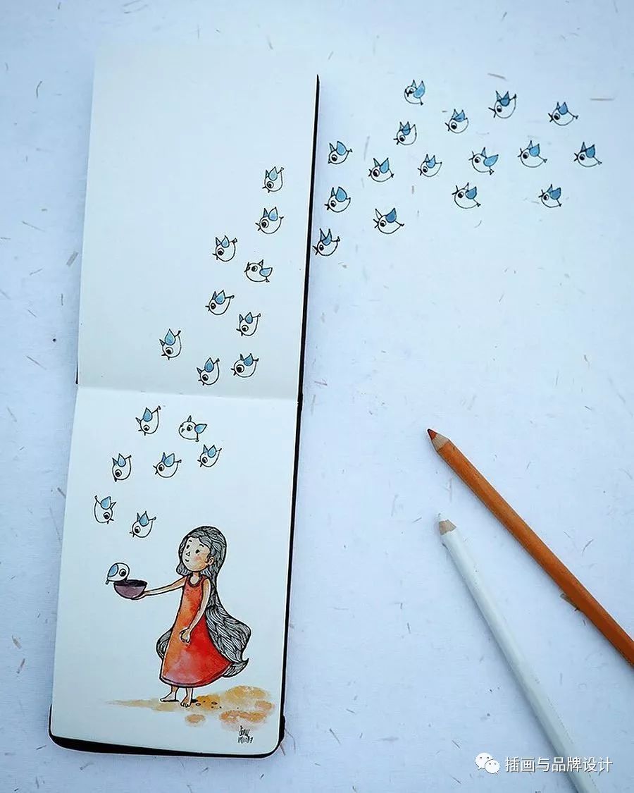 手绘丨印度大叔画出速写本上的小确幸,带着画笔出去旅行吧