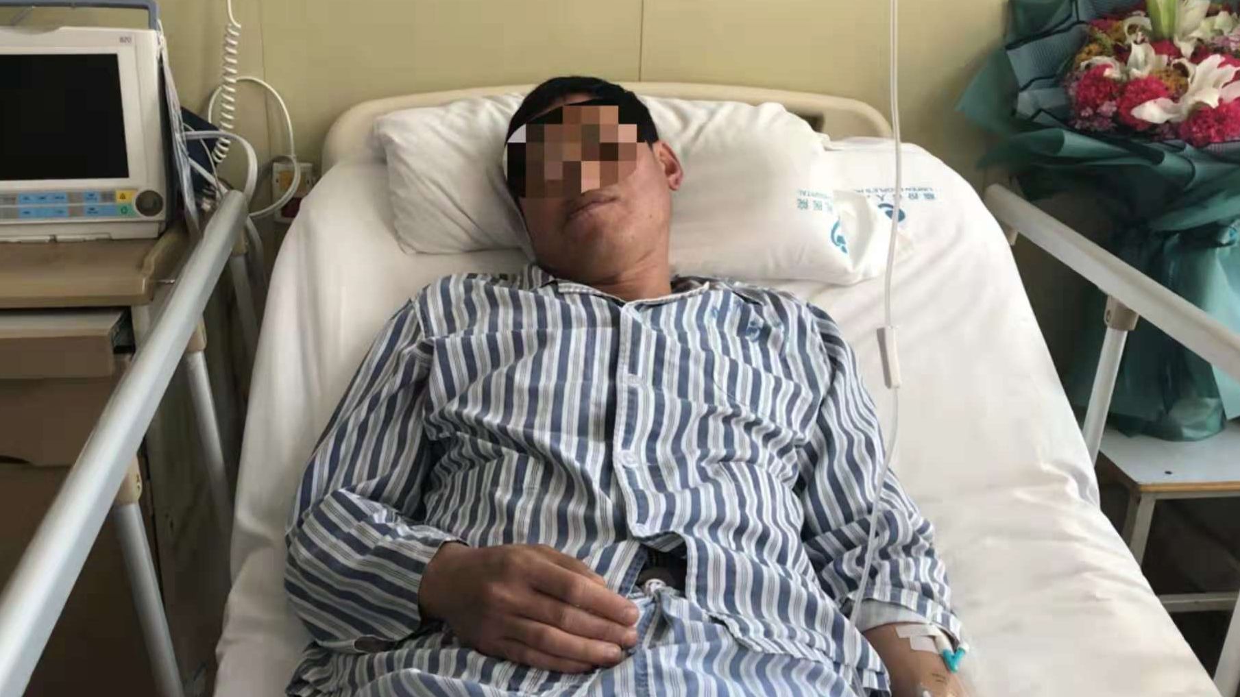 　白先生目前在临汾市人民医院治疗。 新京报记者 张建斌 摄