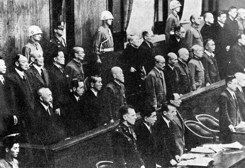 资料图片：1946年5月3日，远东国际军事法庭在日本东京对第二次世界大战中的日本首要战犯进行审判。新华社发