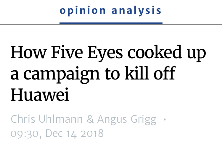 新西兰Stuff新闻网：“五眼”是如何合谋绞杀华为的