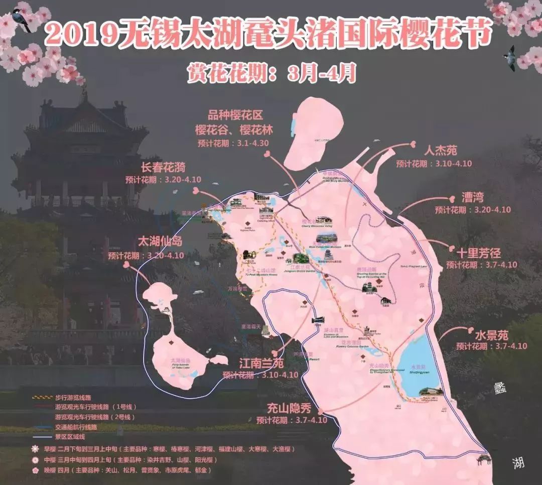 金匮公园除了鼋头渚樱花谷闻名海内外还有众多向市民游客免费开放的