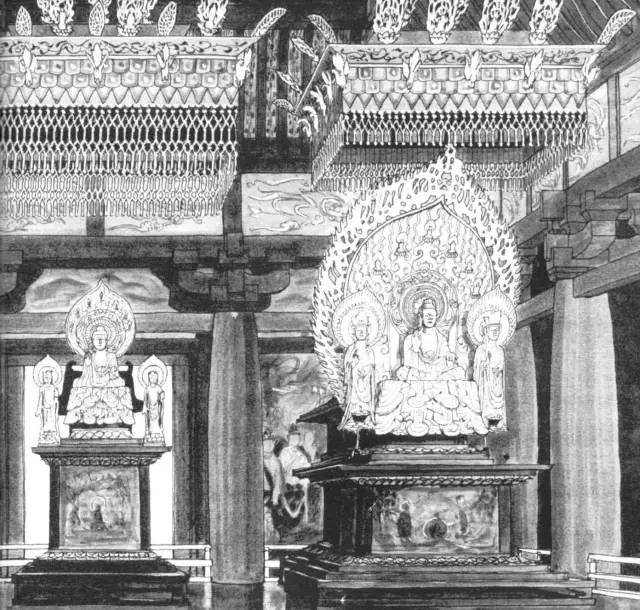 秘籍:1300年前法隆寺建造手绘过程图