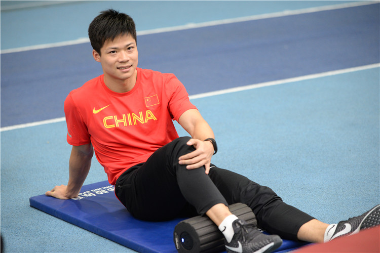 组的运动员继续在国家体育总局训练局田径场馆进行冬训,苏炳添,徐海洋