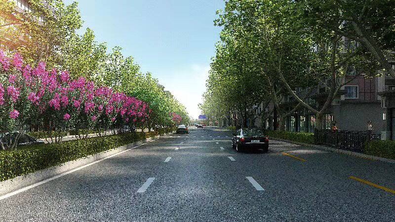 这段城市主干道综合整治施工将启用弹性围挡最小程度减少对交通的影响