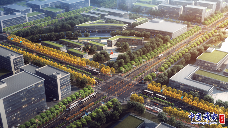 雄安站枢纽片区市政道路效果图.中建八局供图