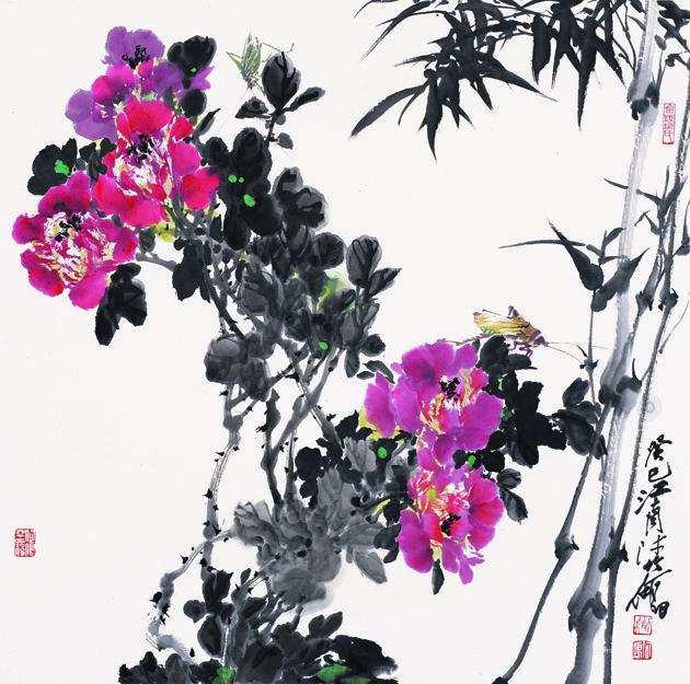 何鸣:作品《彼泽之陂》创作随笔|彼泽之陂|何鸣|花鸟画_新浪新闻