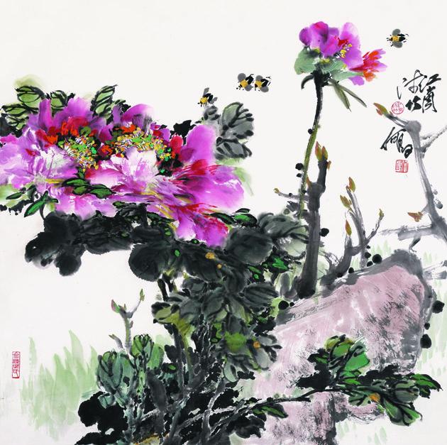 何鸣:作品《彼泽之陂》创作随笔|彼泽之陂|何鸣|花鸟画_新浪新闻