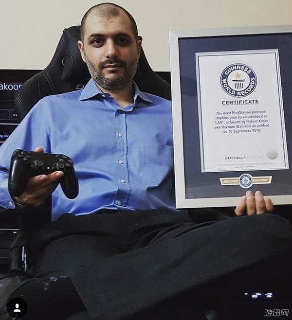 吉尼斯世界纪录"肝帝"玩家新突破:ps金奖杯数超1万