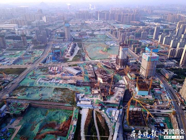 济南cbd开建三年多,"五指山"高层建的如何了?