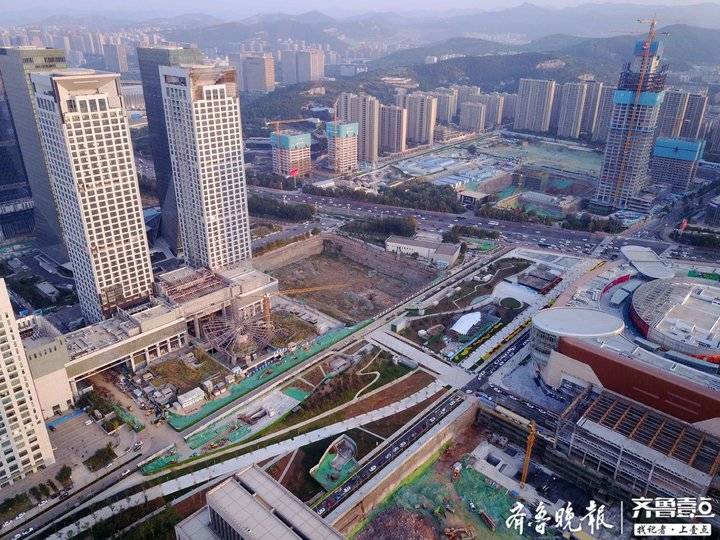 济南cbd开建三年多,"五指山"高层建的如何了?