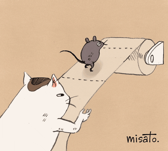 莫名的趣味?绘师自制盯着超放松"疗愈系gif动图"