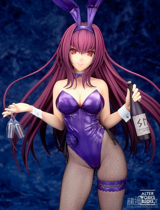 《fate/grand order》斯卡哈兔女郎手办 紫色紧身衣诱惑力爆表