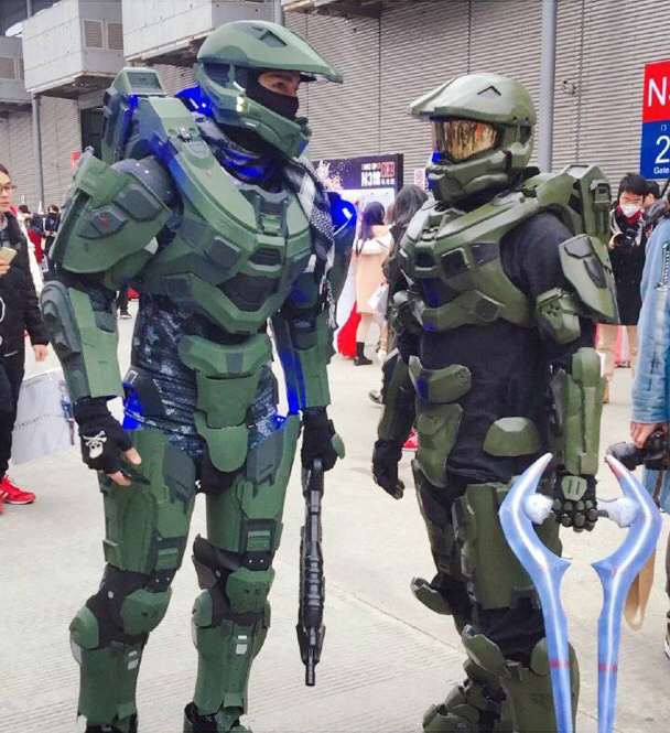 上海漫展你的偶像汪东城cos光环士官长