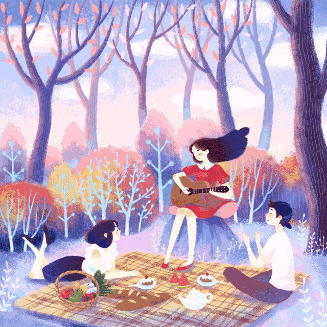 体验超级实用的板绘和动态的完美结合|深海绽放的花火|插画|童话_新浪