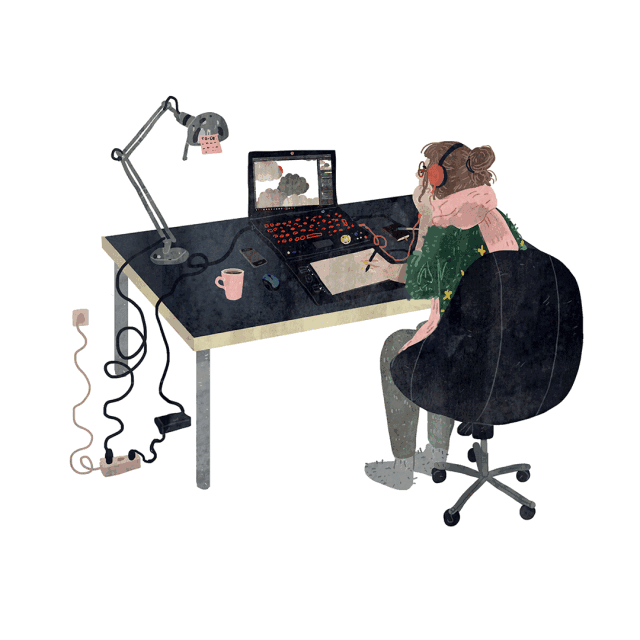 插画丨小清新插画就该这么造淡雅的gif真想生活在画里很美