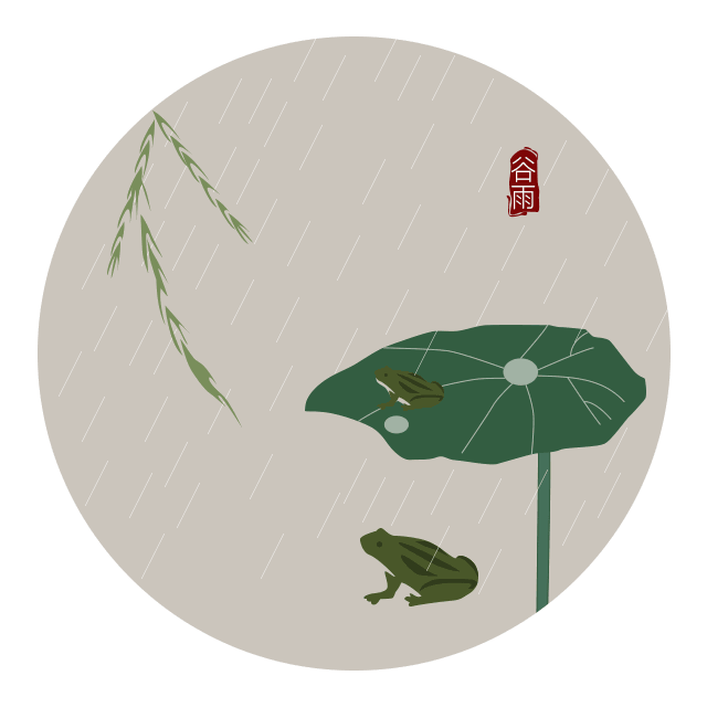 今日谷雨:生百谷 万物鲜 最是人间四月天|二十四节气|谷雨|插画_新浪