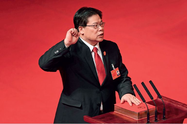 在调任北京大学党委书记之前，邱水平任山西高院院长一年零九个月。图/中新