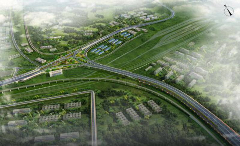 禅西大道北延线立交工程兴业路改线段今日通车试运行