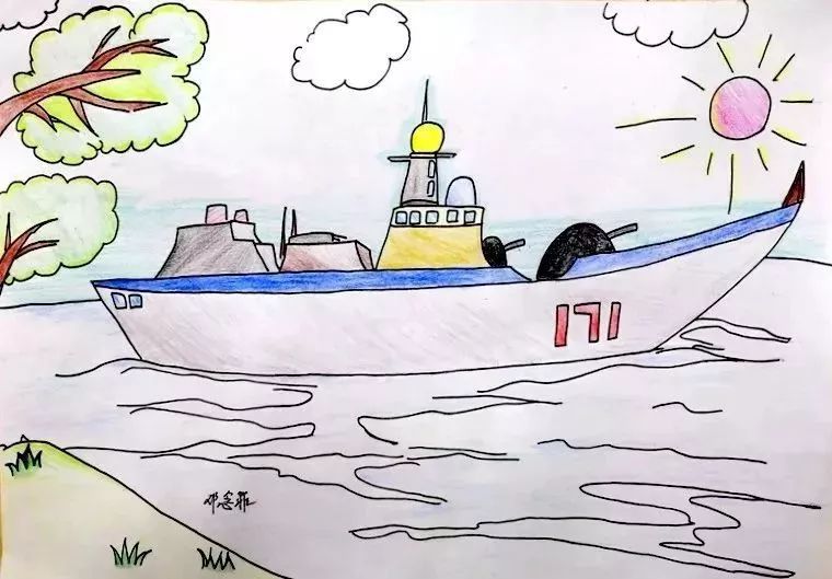 网友创作的"中华神盾"海口舰,哪一幅是你的最爱?