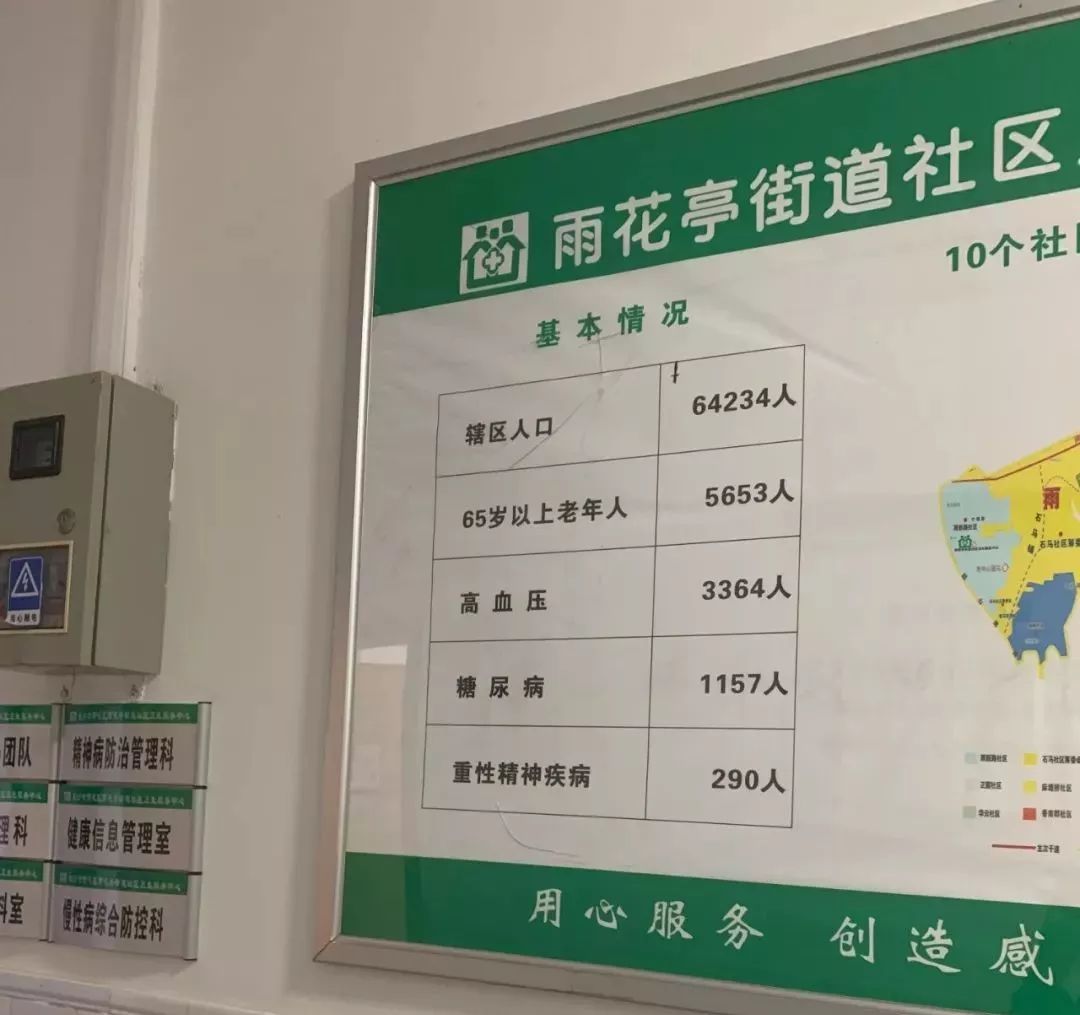  11月12日，雨花亭街道社区卫生服务中心显示的该辖区重性精神疾病信息。 新京报记者 付子洋摄