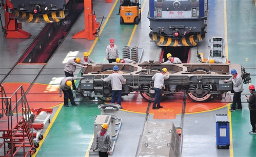 4月18日,中国铁路北京局集团有限公司唐山机务段丰润检修车间和谐型