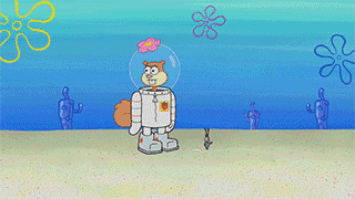 还有一个奇怪的科学怪人珊迪,她是一个爱憎分明的人,也是海绵宝宝和