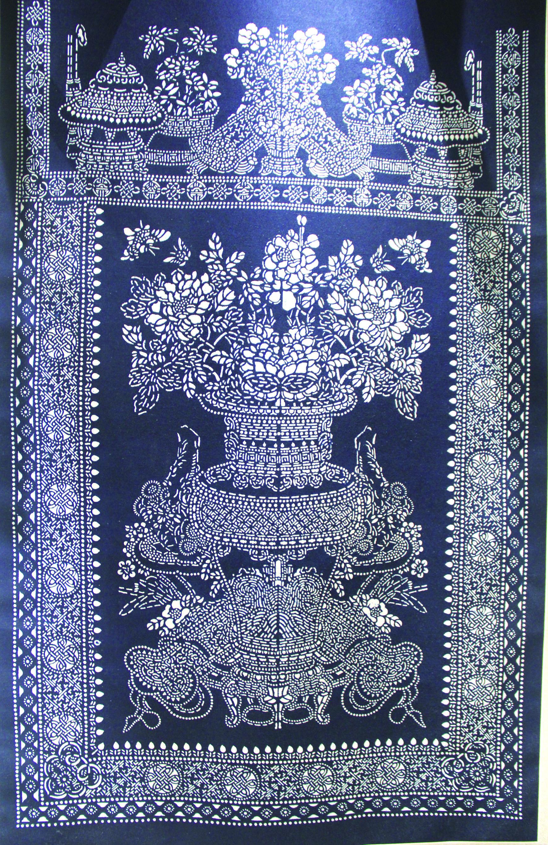 鲜活在蓝印布上的诗情画意|刘新建|蓝印|花布_新浪新闻