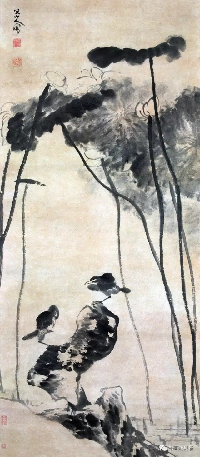 八大山人的荷花下可乘凉