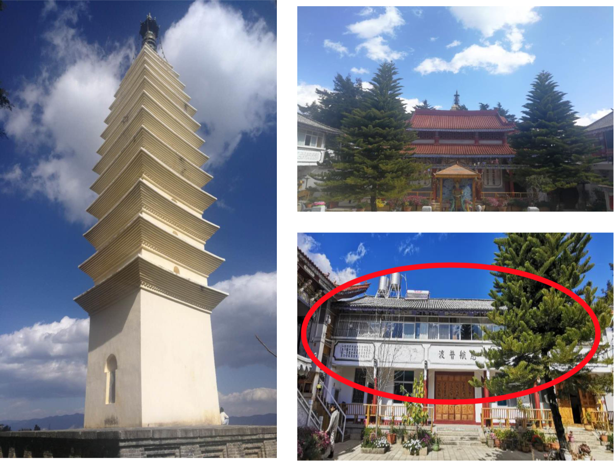 暗访发现云南大理的国保单位佛图寺塔保护范围内,近年增扩建违法建筑。国家文物局供图