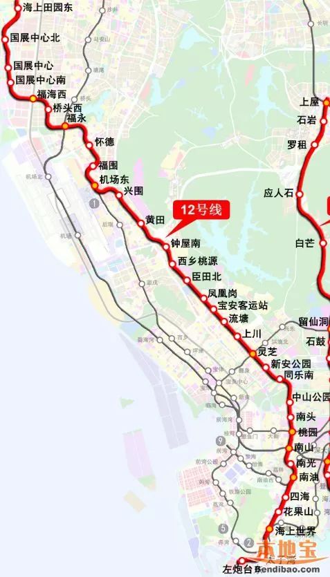 莫过于深圳地铁12号线了心心念念的在建轨道交通线路