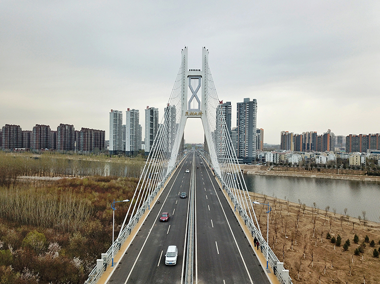 航拍燕潮大桥正式通车燕郊15分钟到北京东六环