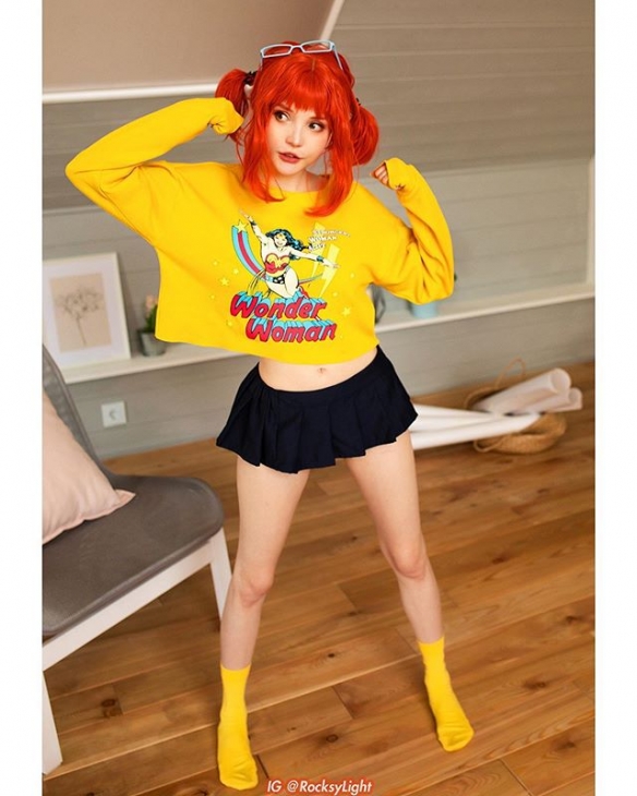 不是机场萝莉哦!俄罗斯萌妹rocksy light美图集!