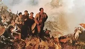 毛泽东率领中国工农红军走过长征的万水千山。（油画）（图片来自解放军报）