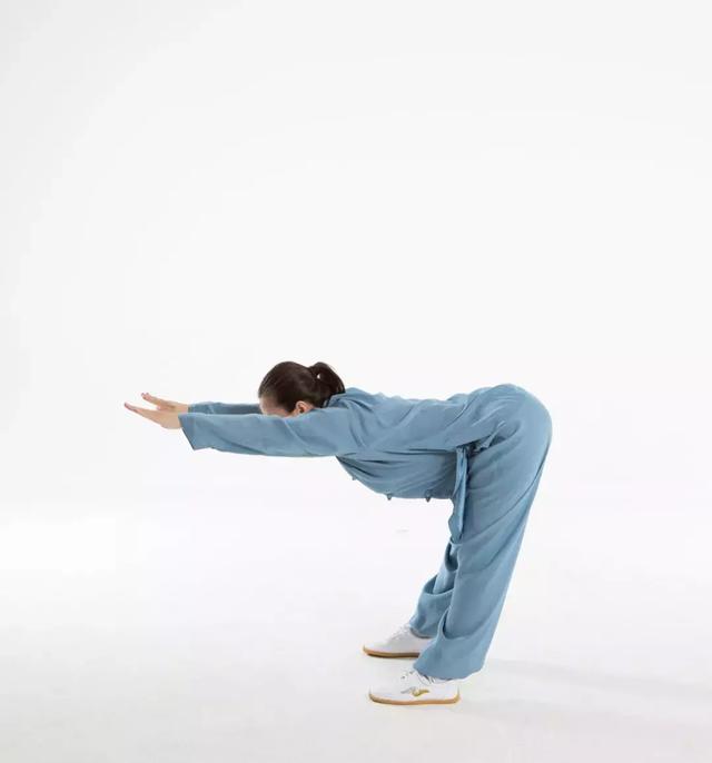 "两手攀足固肾腰"动作解析