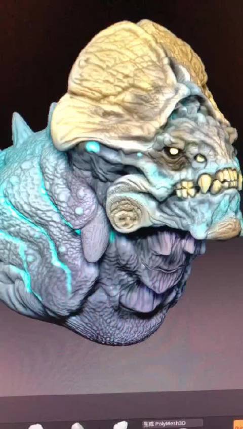 做了环太平洋的棱背龟胸像