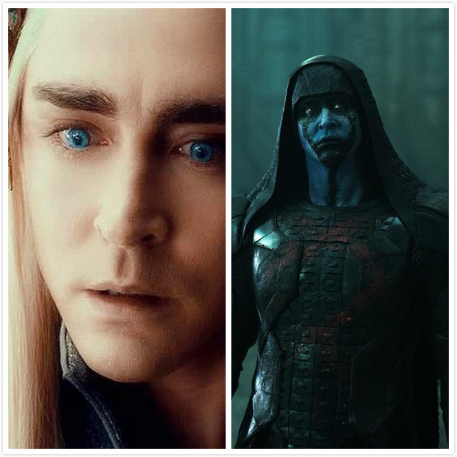 而在漫威电影《银河护卫队》中,他饰演指控者罗南,虽然最后被星爵一顿