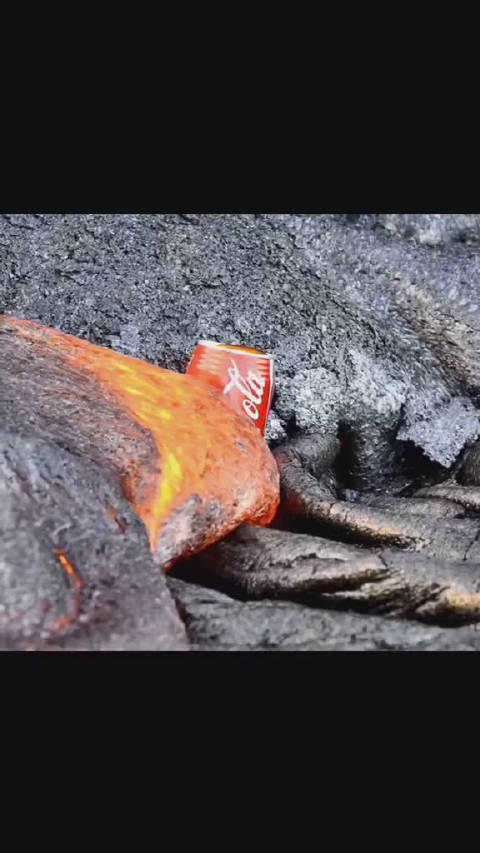 当岩浆遇到可乐会怎样