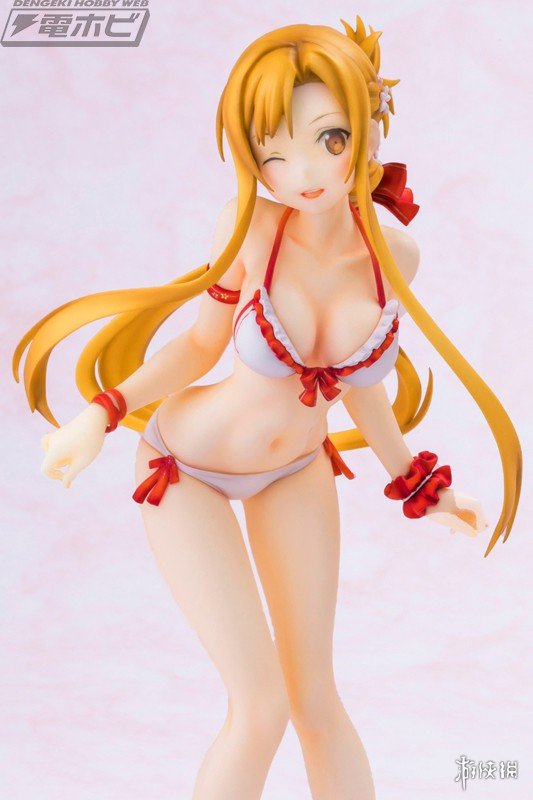 《刀剑神域》亚丝娜泳装性感手办 小翘臀 可拆卸裙摆