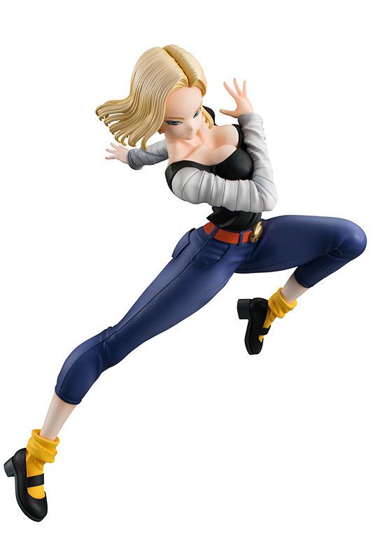 《龙珠》人造人18号动感手办整体效果传神,高约20厘米,手办将于2019年